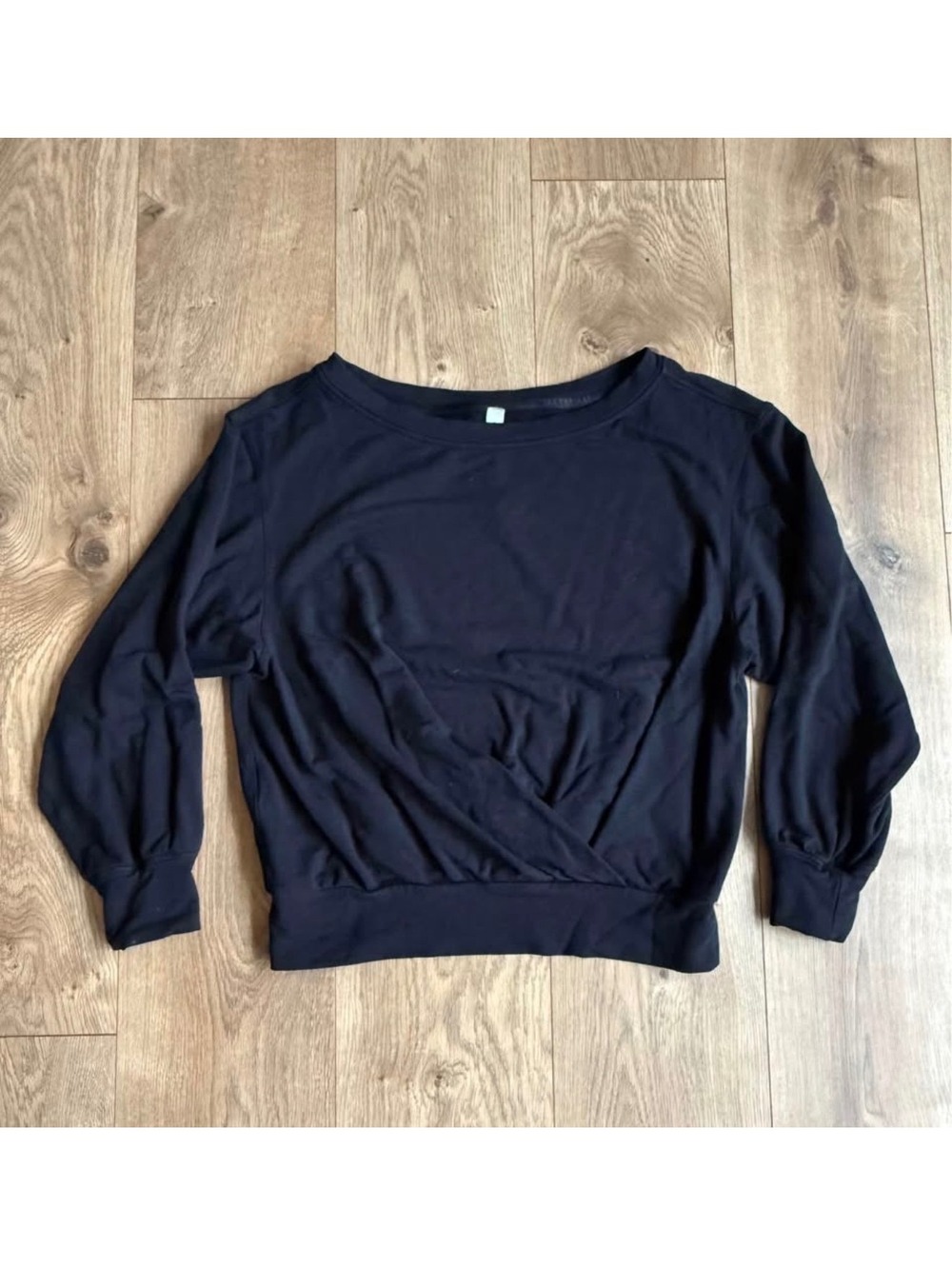 Black off the shoulder lululemon sweater